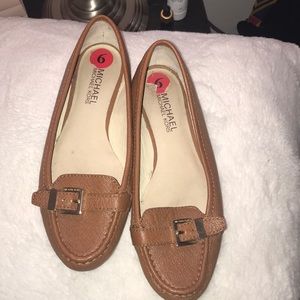 MK Camel Moccasins.